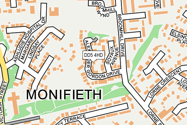 DD5 4HD map - OS OpenMap – Local (Ordnance Survey)