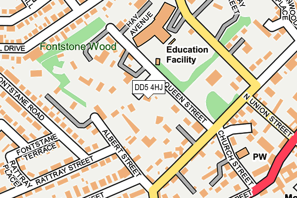 DD5 4HJ map - OS OpenMap – Local (Ordnance Survey) DD5 4HJ map - OS OpenMap – Local (Ordnance Survey)