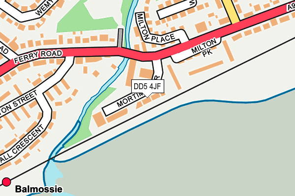 DD5 4JF map - OS OpenMap – Local (Ordnance Survey)