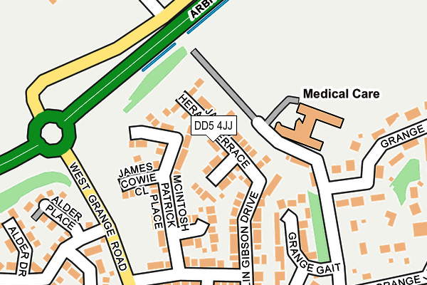 DD5 4JJ map - OS OpenMap – Local (Ordnance Survey) DD5 4JJ map - OS OpenMap – Local (Ordnance Survey)