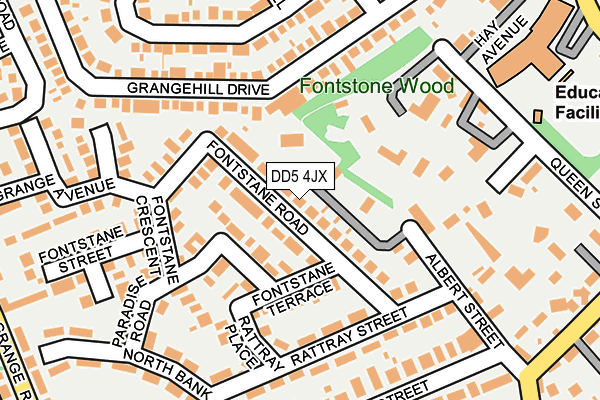 DD5 4JX map - OS OpenMap – Local (Ordnance Survey) DD5 4JX map - OS OpenMap – Local (Ordnance Survey)