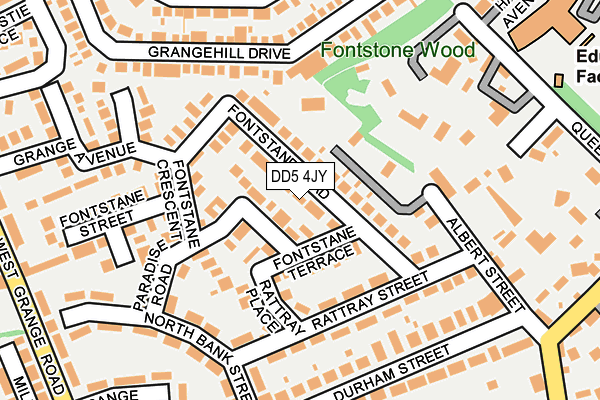DD5 4JY map - OS OpenMap – Local (Ordnance Survey) DD5 4JY map - OS OpenMap – Local (Ordnance Survey)