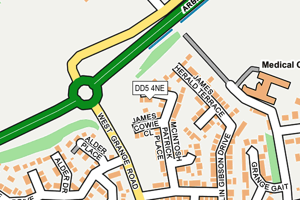 DD5 4NE map - OS OpenMap – Local (Ordnance Survey) DD5 4NE map - OS OpenMap – Local (Ordnance Survey)