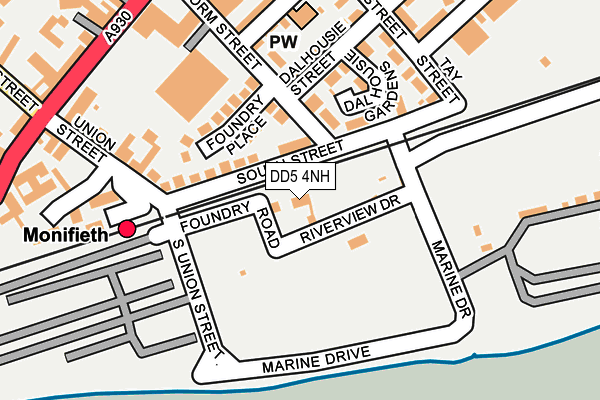 DD5 4NH map - OS OpenMap – Local (Ordnance Survey)
