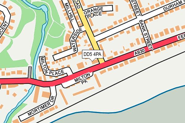 DD5 4PA map - OS OpenMap – Local (Ordnance Survey)
