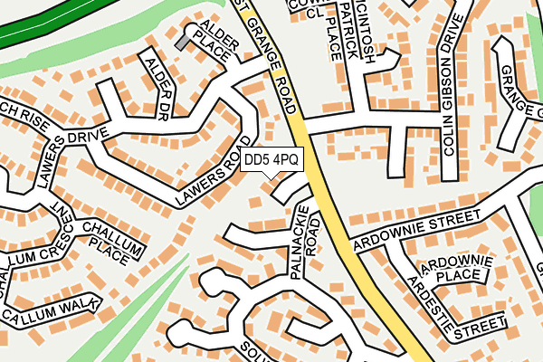 DD5 4PQ map - OS OpenMap – Local (Ordnance Survey) DD5 4PQ map - OS OpenMap – Local (Ordnance Survey)
