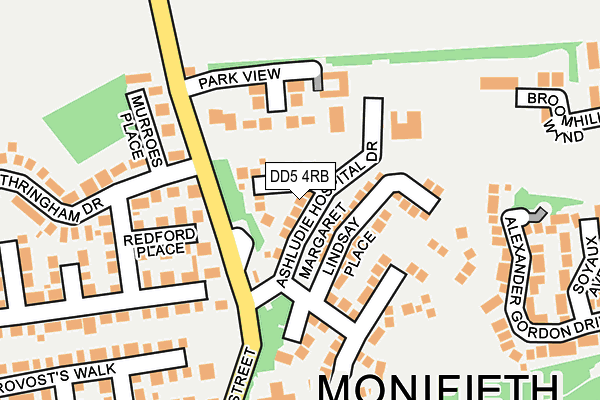 DD5 4RB map - OS OpenMap – Local (Ordnance Survey)
