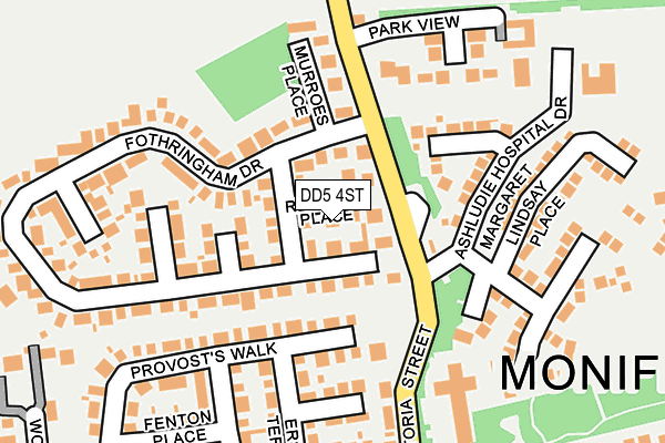 DD5 4ST map - OS OpenMap – Local (Ordnance Survey) DD5 4ST map - OS OpenMap – Local (Ordnance Survey)