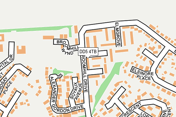 DD5 4TB map - OS OpenMap – Local (Ordnance Survey) DD5 4TB map - OS OpenMap – Local (Ordnance Survey)