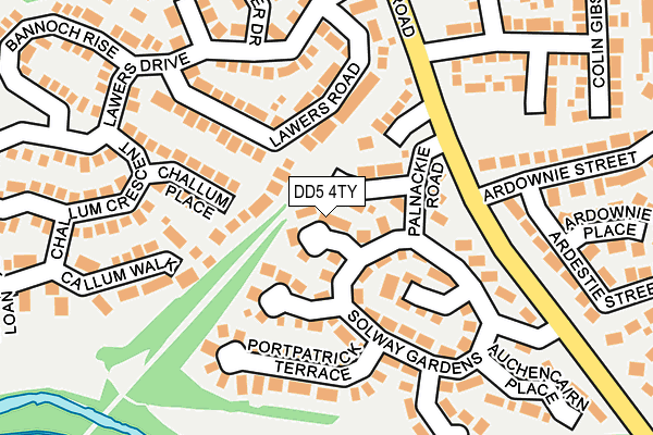 DD5 4TY map - OS OpenMap – Local (Ordnance Survey) DD5 4TY map - OS OpenMap – Local (Ordnance Survey)