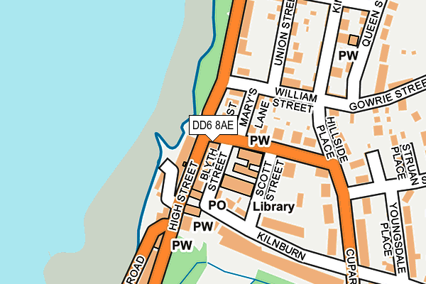 DD6 8AE map - OS OpenMap – Local (Ordnance Survey) DD6 8AE map - OS OpenMap – Local (Ordnance Survey)