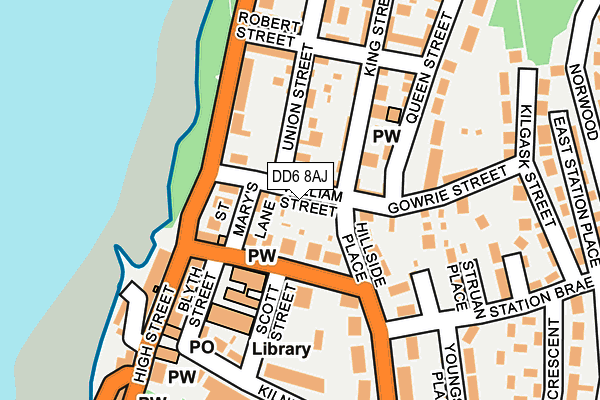 DD6 8AJ map - OS OpenMap – Local (Ordnance Survey)