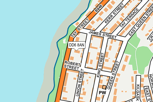 DD6 8AN map - OS OpenMap – Local (Ordnance Survey) DD6 8AN map - OS OpenMap – Local (Ordnance Survey)