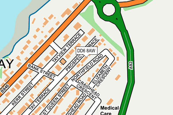 DD6 8AW map - OS OpenMap – Local (Ordnance Survey) DD6 8AW map - OS OpenMap – Local (Ordnance Survey)