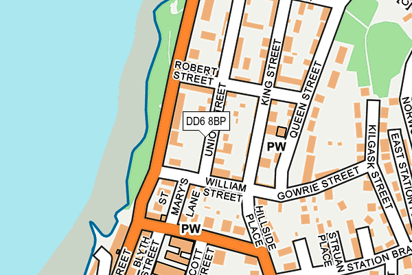 DD6 8BP map - OS OpenMap – Local (Ordnance Survey)