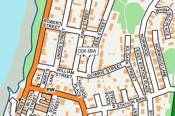 DD6 8BW map - OS OpenMap – Local (Ordnance Survey) DD6 8BW map - OS OpenMap – Local (Ordnance Survey)