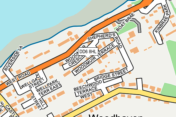 DD6 8HL map - OS OpenMap – Local (Ordnance Survey) DD6 8HL map - OS OpenMap – Local (Ordnance Survey)
