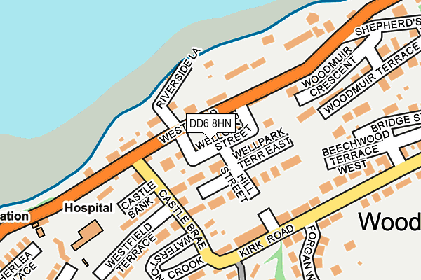 DD6 8HN map - OS OpenMap – Local (Ordnance Survey) DD6 8HN map - OS OpenMap – Local (Ordnance Survey)