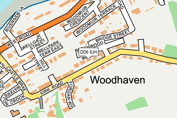 DD6 8JH map - OS OpenMap – Local (Ordnance Survey) DD6 8JH map - OS OpenMap – Local (Ordnance Survey)
