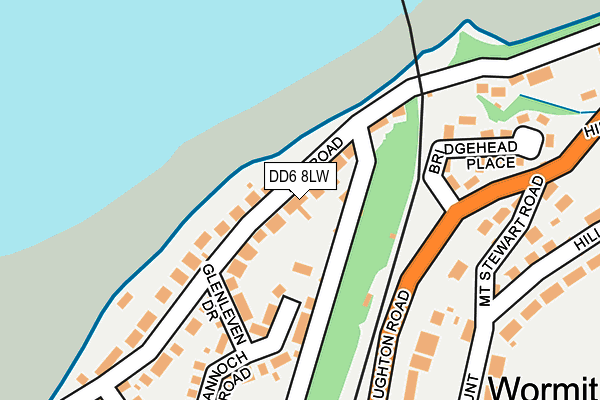 DD6 8LW map - OS OpenMap – Local (Ordnance Survey) DD6 8LW map - OS OpenMap – Local (Ordnance Survey)