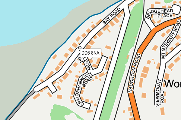 DD6 8NA map - OS OpenMap – Local (Ordnance Survey) DD6 8NA map - OS OpenMap – Local (Ordnance Survey)