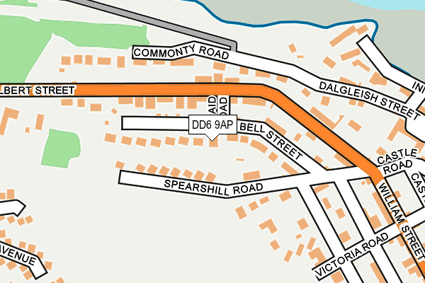 DD6 9AP map - OS OpenMap – Local (Ordnance Survey) DD6 9AP map - OS OpenMap – Local (Ordnance Survey)