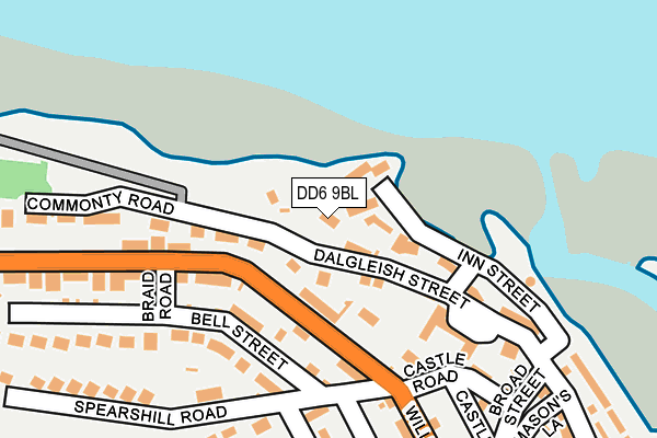 DD6 9BL map - OS OpenMap – Local (Ordnance Survey) DD6 9BL map - OS OpenMap – Local (Ordnance Survey)