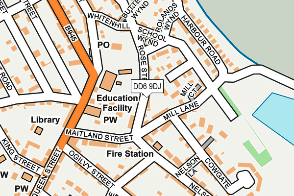 DD6 9DJ map - OS OpenMap – Local (Ordnance Survey)