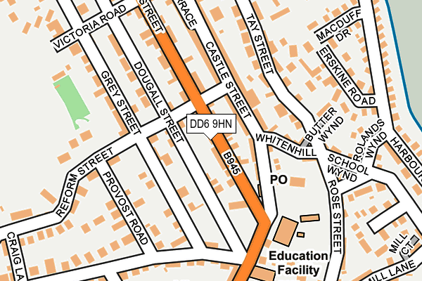 DD6 9HN map - OS OpenMap – Local (Ordnance Survey) DD6 9HN map - OS OpenMap – Local (Ordnance Survey)