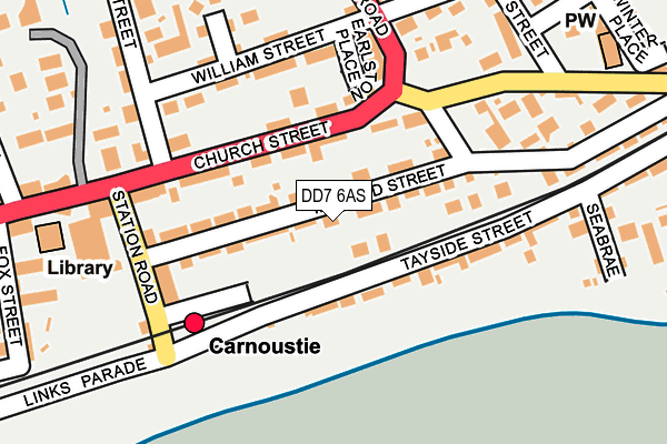 DD7 6AS map - OS OpenMap – Local (Ordnance Survey)