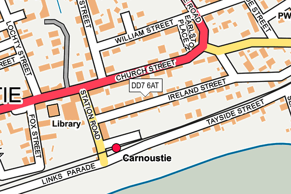 DD7 6AT map - OS OpenMap – Local (Ordnance Survey)