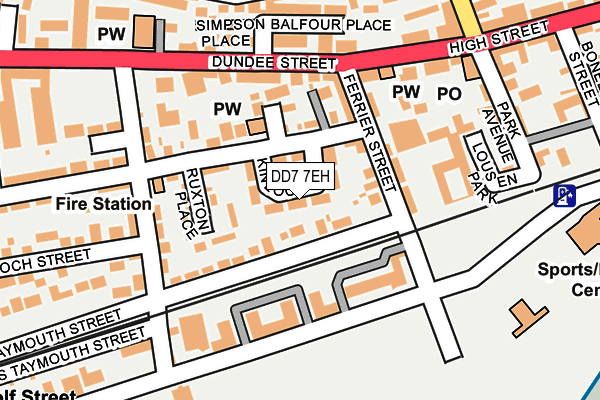 DD7 7EH map - OS OpenMap – Local (Ordnance Survey)
