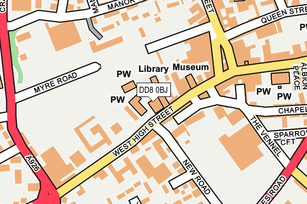 DD8 0BJ map - OS OpenMap – Local (Ordnance Survey) DD8 0BJ map - OS OpenMap – Local (Ordnance Survey)