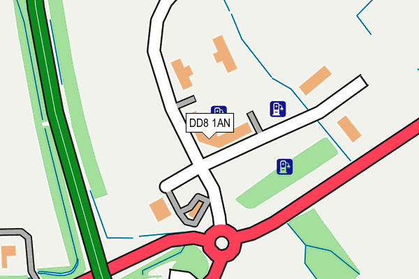 DD8 1AN map - OS OpenMap – Local (Ordnance Survey) DD8 1AN map - OS OpenMap – Local (Ordnance Survey)