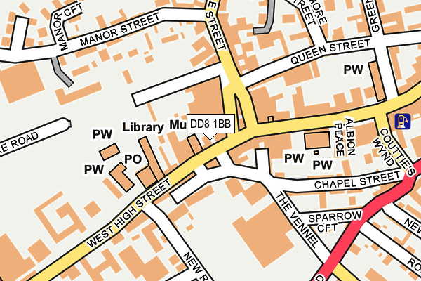 DD8 1BB map - OS OpenMap – Local (Ordnance Survey) DD8 1BB map - OS OpenMap – Local (Ordnance Survey)
