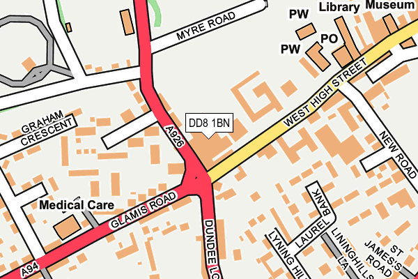 DD8 1BN map - OS OpenMap – Local (Ordnance Survey) DD8 1BN map - OS OpenMap – Local (Ordnance Survey)