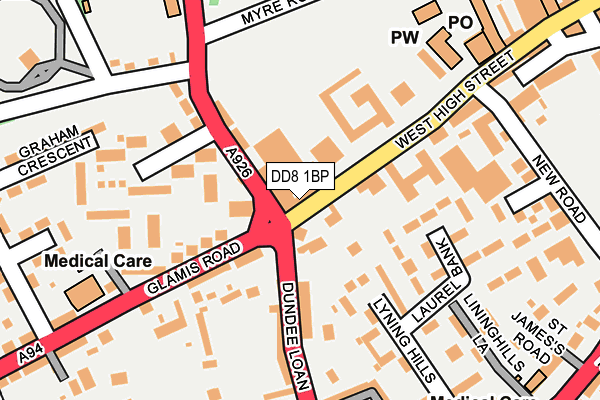 DD8 1BP map - OS OpenMap – Local (Ordnance Survey) DD8 1BP map - OS OpenMap – Local (Ordnance Survey)