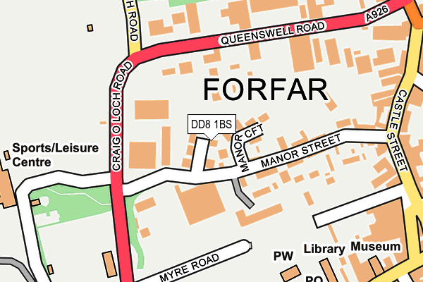 DD8 1BS map - OS OpenMap – Local (Ordnance Survey) DD8 1BS map - OS OpenMap – Local (Ordnance Survey)