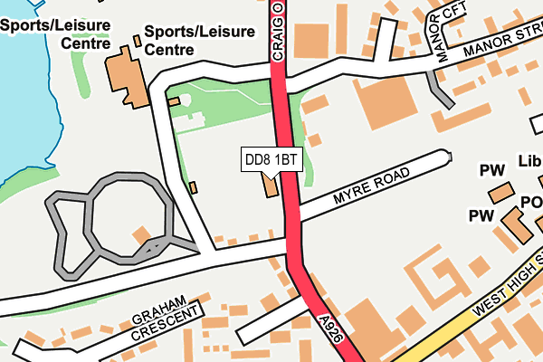 DD8 1BT map - OS OpenMap – Local (Ordnance Survey)