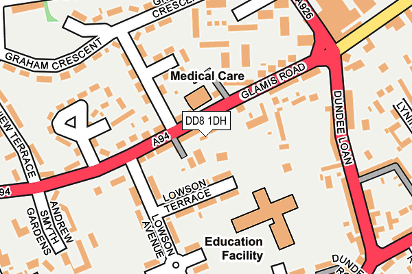 DD8 1DH map - OS OpenMap – Local (Ordnance Survey)