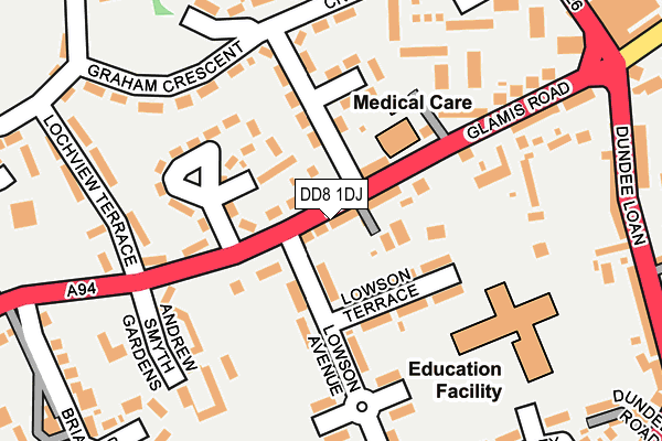 DD8 1DJ map - OS OpenMap – Local (Ordnance Survey)