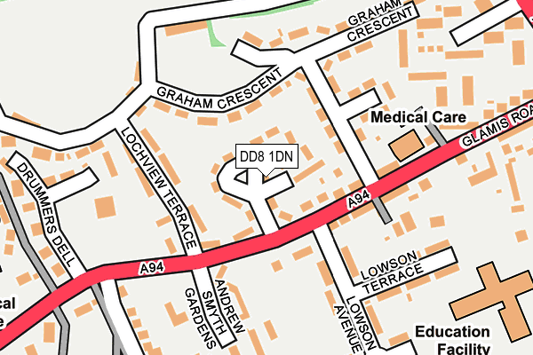 DD8 1DN map - OS OpenMap – Local (Ordnance Survey) DD8 1DN map - OS OpenMap – Local (Ordnance Survey)