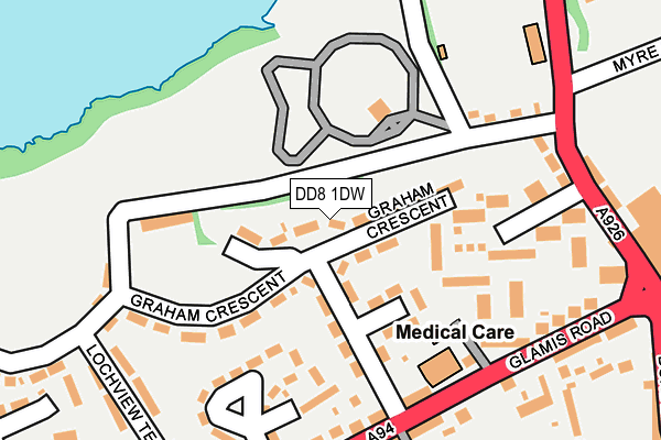 DD8 1DW map - OS OpenMap – Local (Ordnance Survey) DD8 1DW map - OS OpenMap – Local (Ordnance Survey)