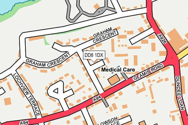 DD8 1DX map - OS OpenMap – Local (Ordnance Survey) DD8 1DX map - OS OpenMap – Local (Ordnance Survey)