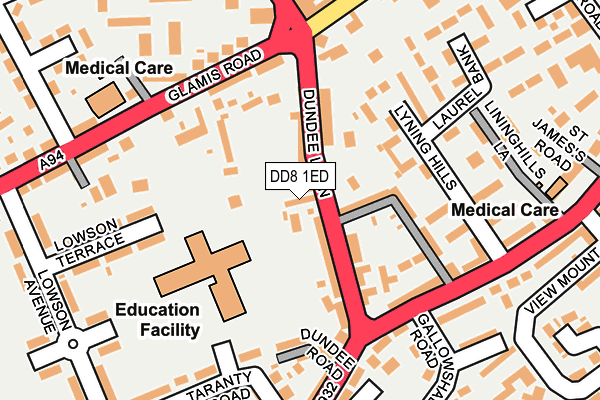 DD8 1ED map - OS OpenMap – Local (Ordnance Survey) DD8 1ED map - OS OpenMap – Local (Ordnance Survey)
