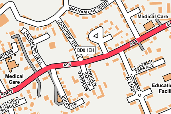 DD8 1EH map - OS OpenMap – Local (Ordnance Survey) DD8 1EH map - OS OpenMap – Local (Ordnance Survey)