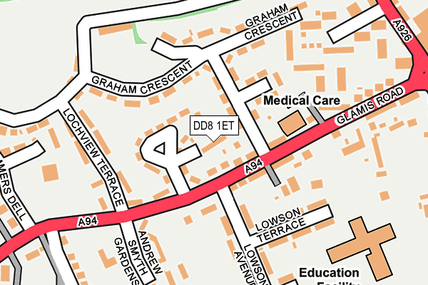 DD8 1ET map - OS OpenMap – Local (Ordnance Survey) DD8 1ET map - OS OpenMap – Local (Ordnance Survey)