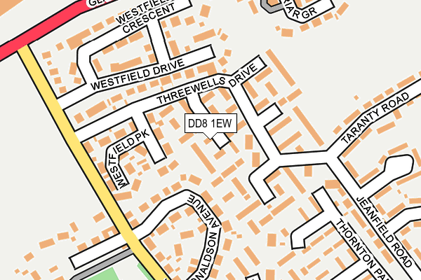 DD8 1EW map - OS OpenMap – Local (Ordnance Survey) DD8 1EW map - OS OpenMap – Local (Ordnance Survey)