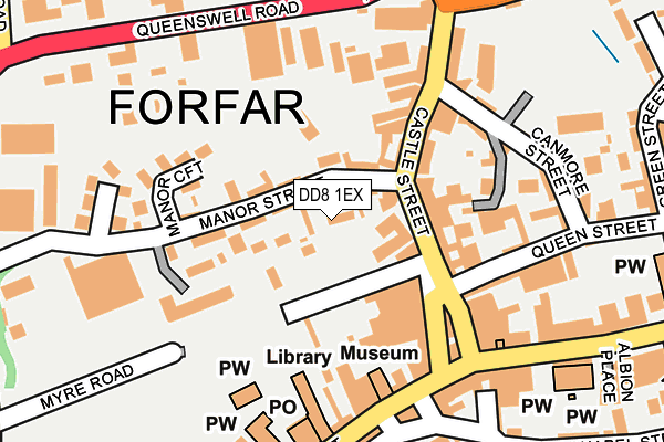 DD8 1EX map - OS OpenMap – Local (Ordnance Survey) DD8 1EX map - OS OpenMap – Local (Ordnance Survey)