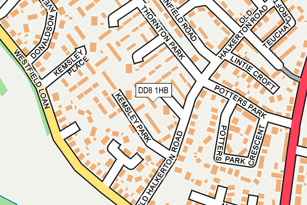DD8 1HB map - OS OpenMap – Local (Ordnance Survey) DD8 1HB map - OS OpenMap – Local (Ordnance Survey)